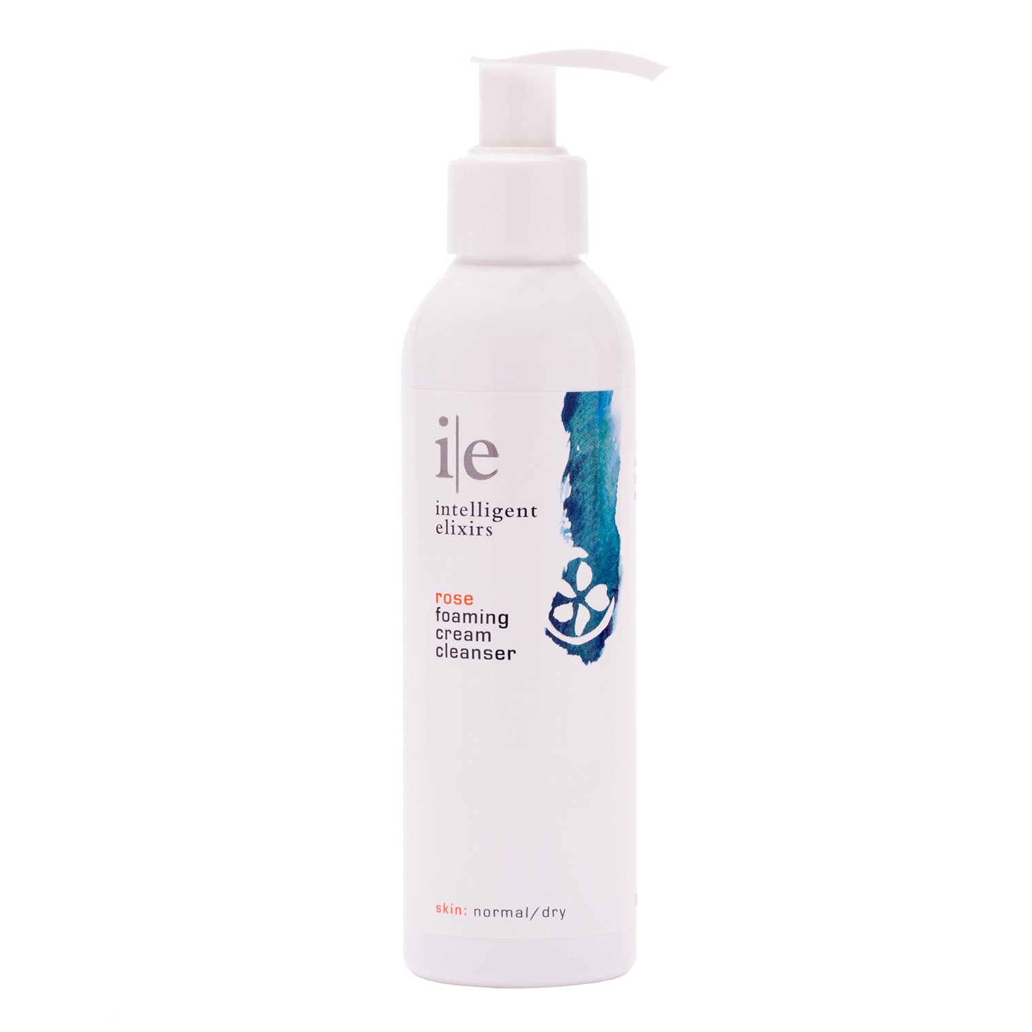 Rose Foaming Cream Cleanser bottle on white background